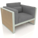 3d model Lounge chair with a high back (Cement gray) - preview