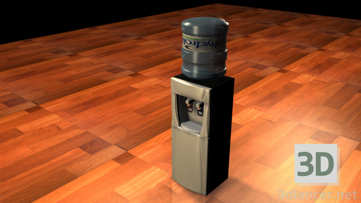 3d model Cooler with water - preview
