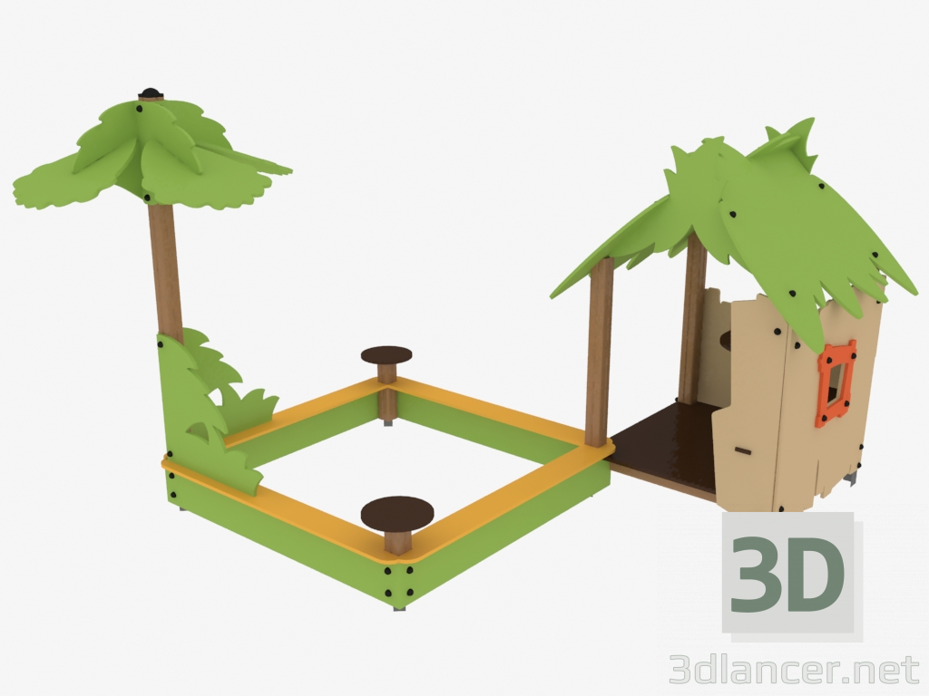 modello 3D Complesso di giochi per bambini (T5306) - anteprima