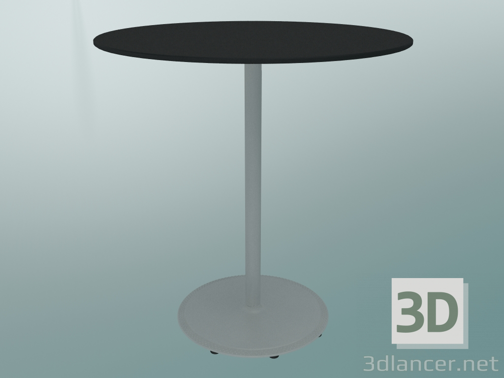 3d model Table BON (9382-01 (⌀ 70cm), H 74cm, HPL black, cast iron white) - preview