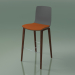 3d model Bar chair 3999 (4 wooden legs, polypropylene, with a pillow on the seat, walnut) - preview