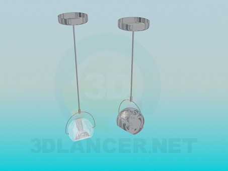 3d модель Светильники на галогеновых лампочках – превью