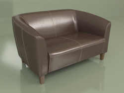 Double sofa Oxford (Brown leather)