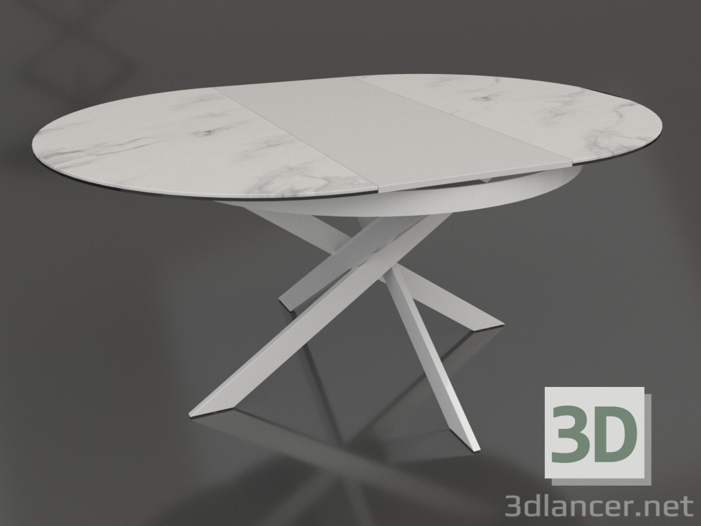 modèle 3D Table pliante Diona 120-170 (céramique marbre de carrare) - preview