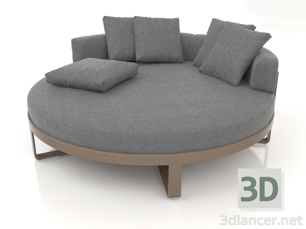 3D Modell Rundes Loungebett (Bronze) - Vorschau