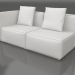 modello 3D Modulo divano, sezione 1 sinistra (Grigio cemento) - anteprima