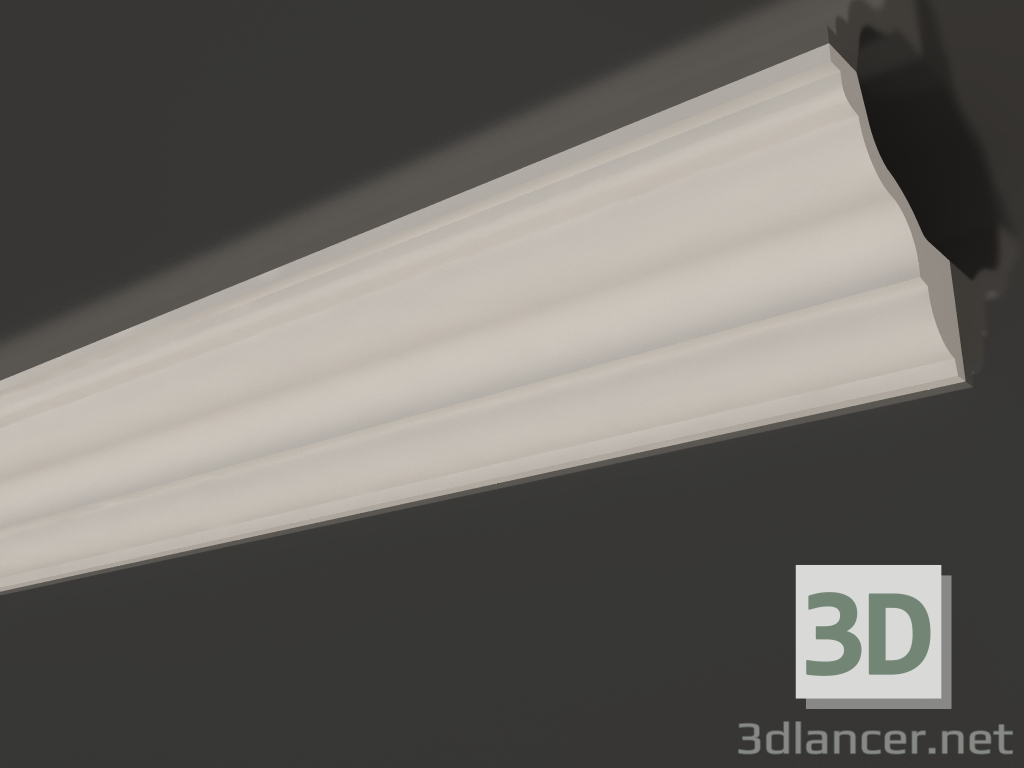 Modelo 3d Cornija de teto de gesso lisa KG 036 (85х85) - preview