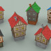 3D Ortaçağ Şehir Paketi modeli satın - render
