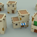 Paquete medieval de la ciudad 3D modelo Compro - render