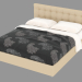 3d модель Кровать двуспальная в кожаной обивке Relais – превью