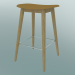 3d model Bar stool with Fiber wood base (H 65 cm, Oak, Ocher) - preview