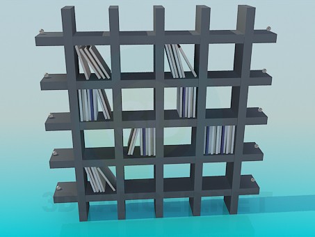 3D modeli Kitaplar ve Hediyelik eşyalar için raflar - önizleme