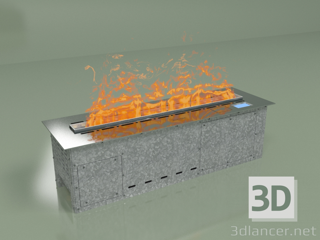 3D modeli Buharlı şömine Vepo 800 (ayna) - önizleme
