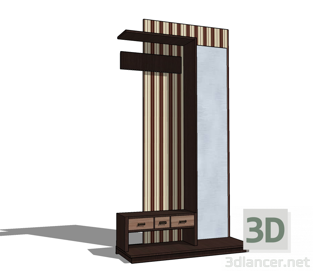 modèle 3D couloir Mono - preview