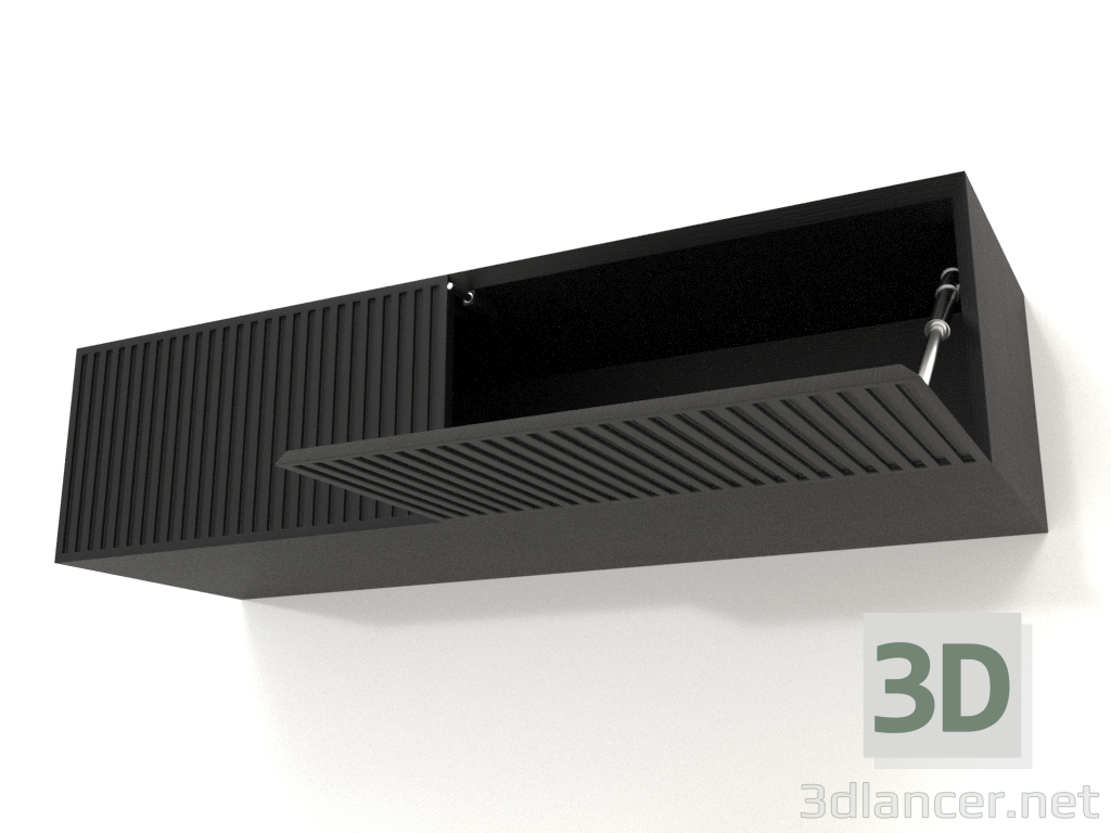 modèle 3D Étagère suspendue ST 06 (porte ouverte) (1000x315x250, bois noir) - preview