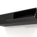 modello 3D Mensola pensile ST 06 (porta aperta) (1000x315x250, legno nero) - anteprima