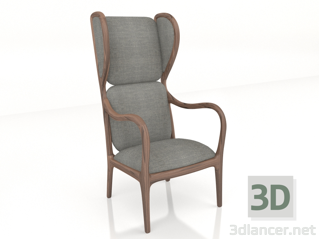 modello 3D Poltrona Bergère 30 - anteprima