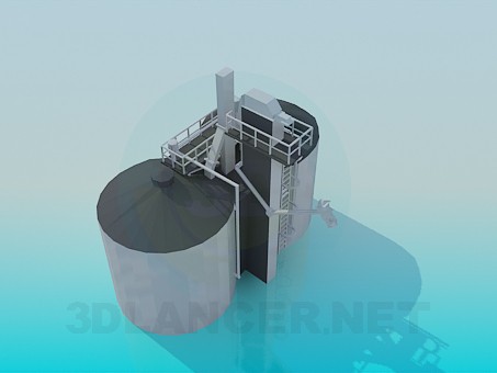 3D Modell Tank-Fabrik - Vorschau