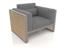 Lounge chair with a high back (Quartz gray)