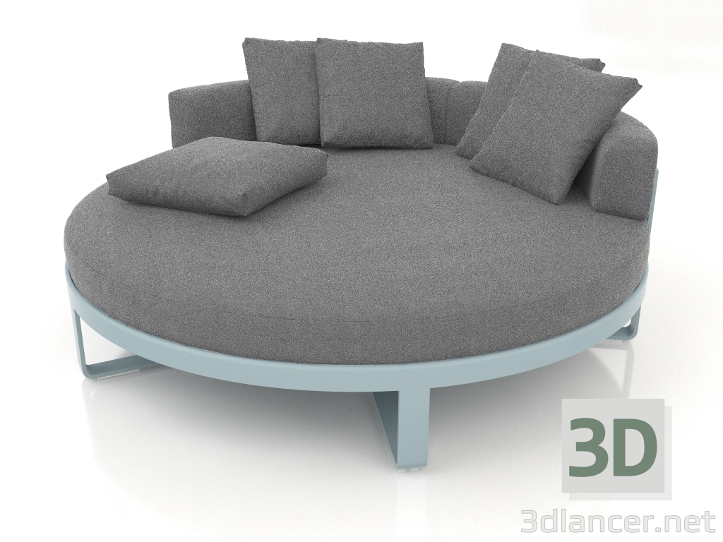 Modelo 3d Cama redonda para relaxar (azul cinza) - preview