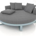 Modelo 3d Cama redonda para relaxar (azul cinza) - preview