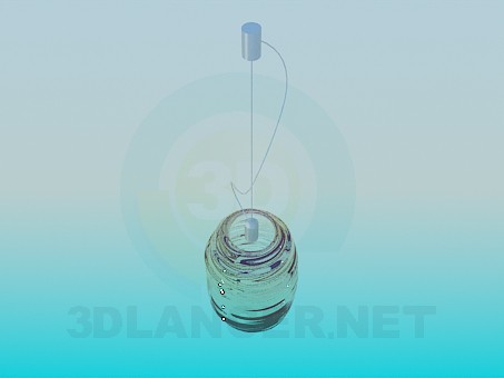 3d модель Світильник зі скляним плафоном – превью