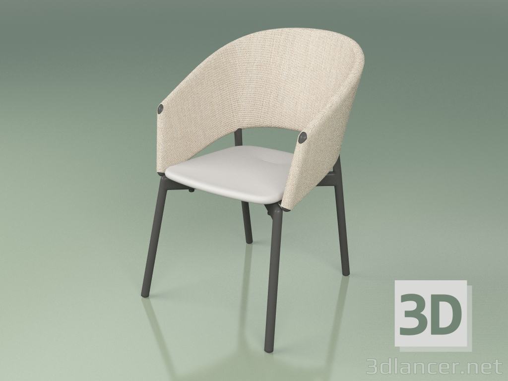 modello 3D Sedia Comfort 022 (Metallo Fumo, Sabbia, Resina Poliuretanica Grigio) - anteprima