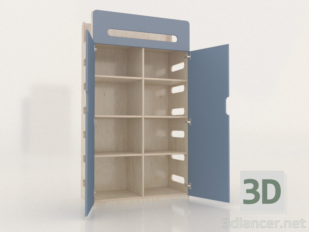 3D Modell Kleiderschrank offen MOVE WB (WAMWB1) - Vorschau