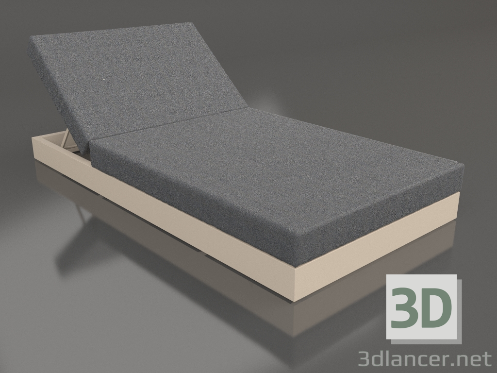 3D Modell Bett mit Rückenlehne 100 (Sand) - Vorschau