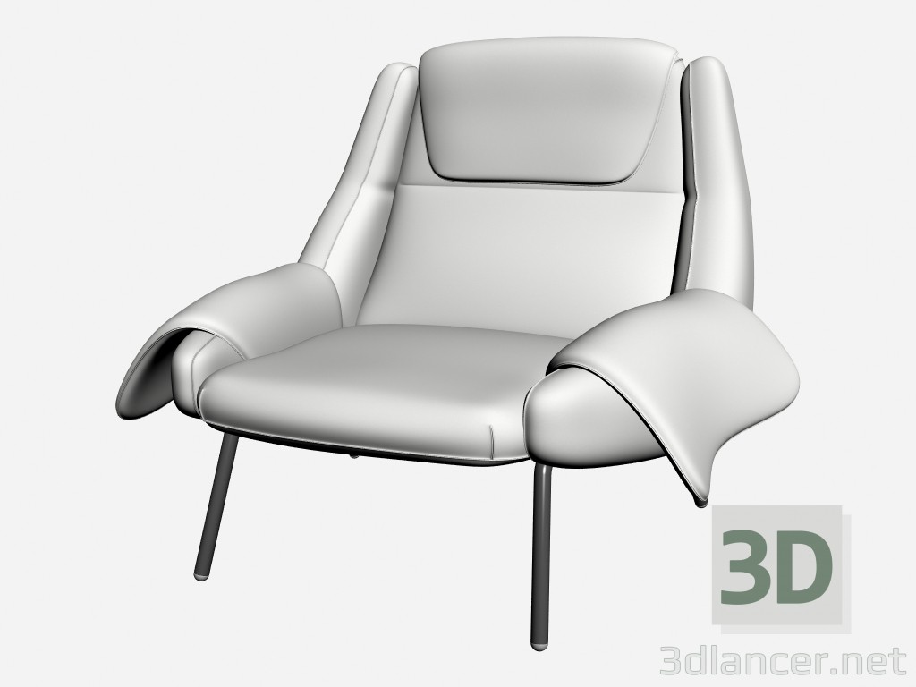 modèle 3D Chaire de major - preview