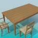 3d model A large dining table - preview