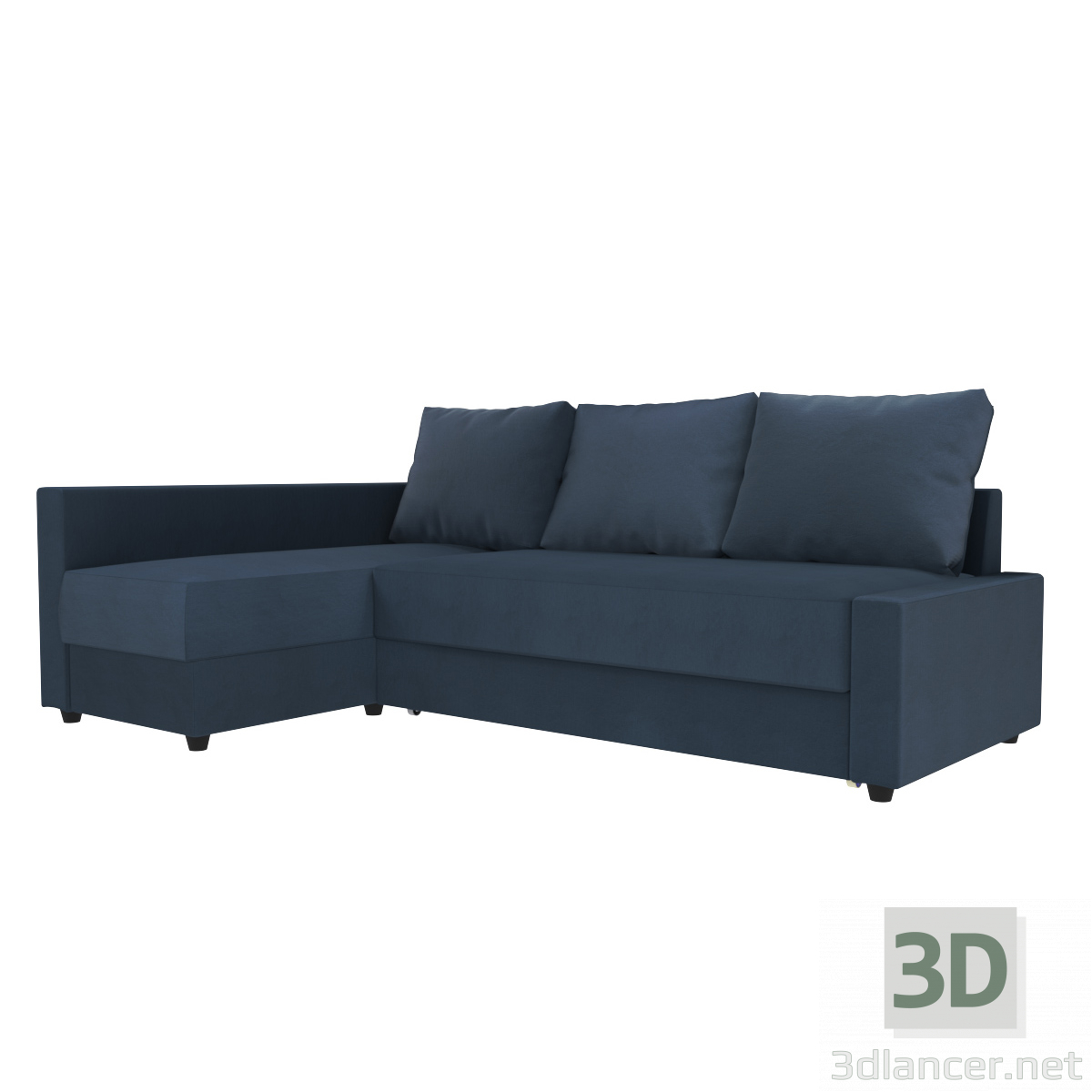 modello 3D di divano ad angolo FRICHETEN IKEA comprare - rendering