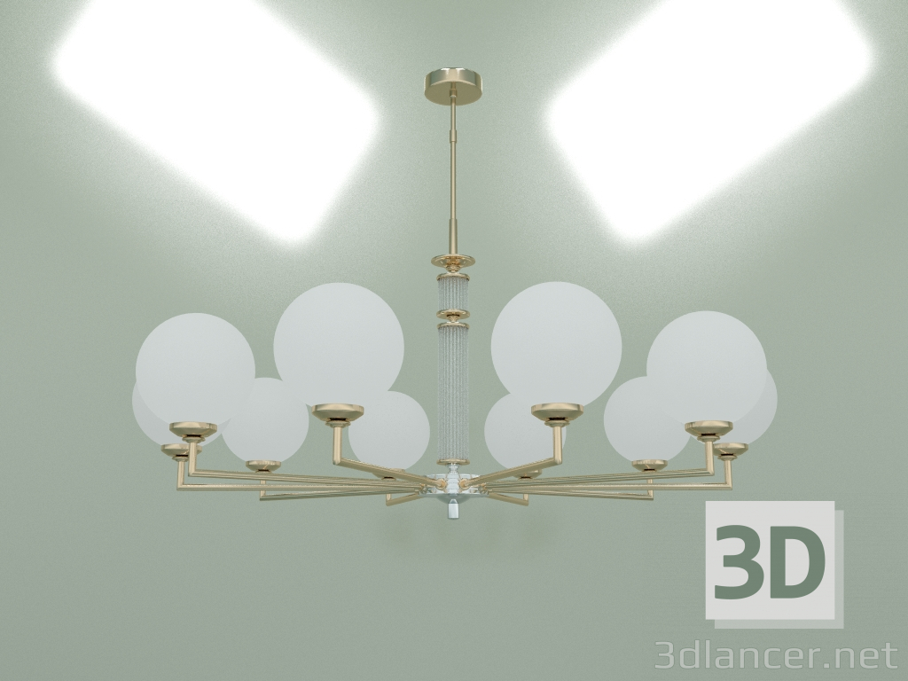 modello 3D Lampadario ARTU VETRO ART-ZW-10 - anteprima