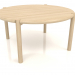 3 डी मॉडल कॉफी टेबल जेटी 053 (गोलाकार अंत) (डी = 820x400, लकड़ी सफेद) - पूर्वावलोकन