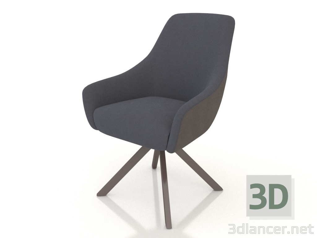 3d model Chair Emma (graphite-cappuccino-bronze) - preview