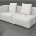 modello 3D Modulo divano, sezione 1 sinistra (Grigio quarzo) - anteprima