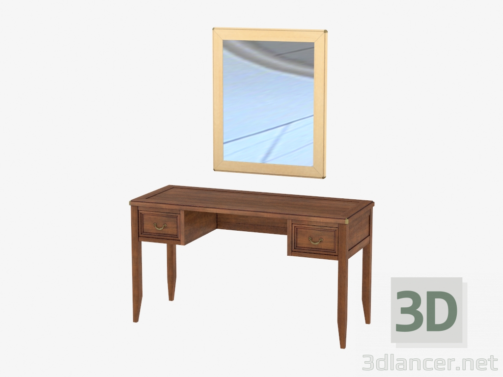 Modelo 3d Mesa de toalete com espelho - preview