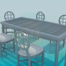 modèle 3D Table d’hôtes - preview