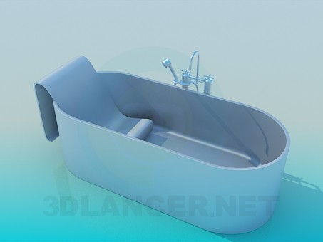 3d модель Ванна с сидением внутри – превью
