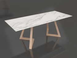 Table pliante Sorrento 160-220 (céramique-frêne blanc)