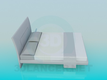 3d модель Ліжко широка – превью
