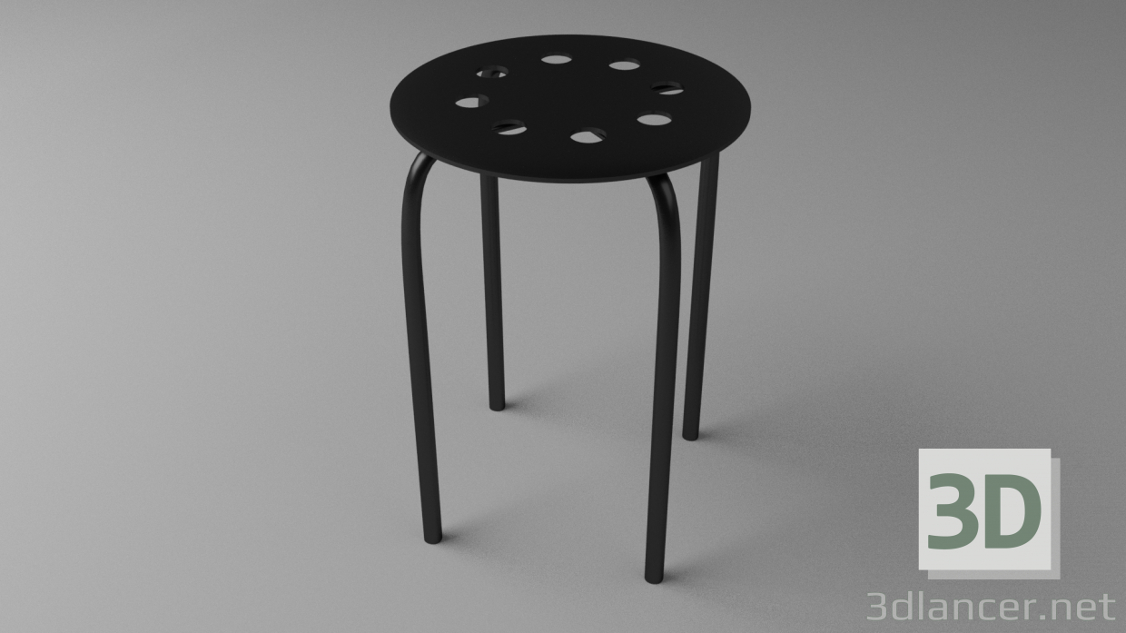 3D Modell Hocker Marius. Ikea - Vorschau