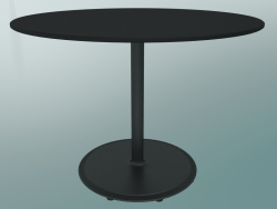 Tisch BON (9382-51 (⌀ 70 cm), H 51 cm, HPL schwarz, Gusseisen schwarz)