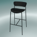 3d model Bar stool Pavilion (AV9, H 95cm, 50x52cm, Black stained oak) - preview