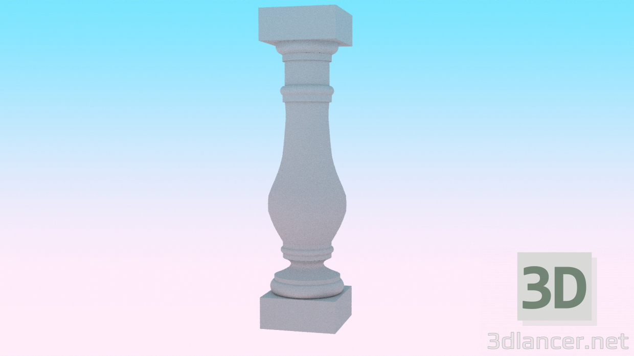 modello 3D di asta della ringhiera comprare - rendering