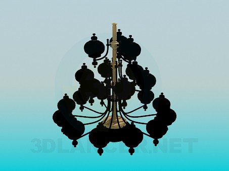 3d model Elegante lámpara de araña - vista previa