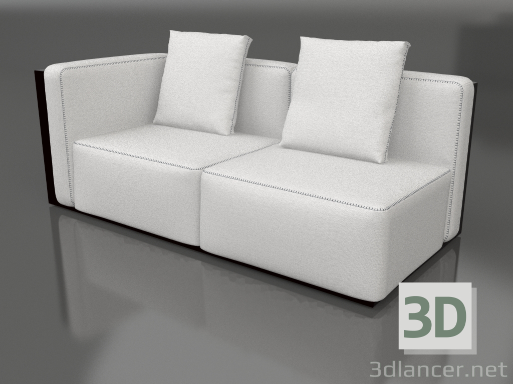 3d model Sofa module, section 1 left (Black) - preview