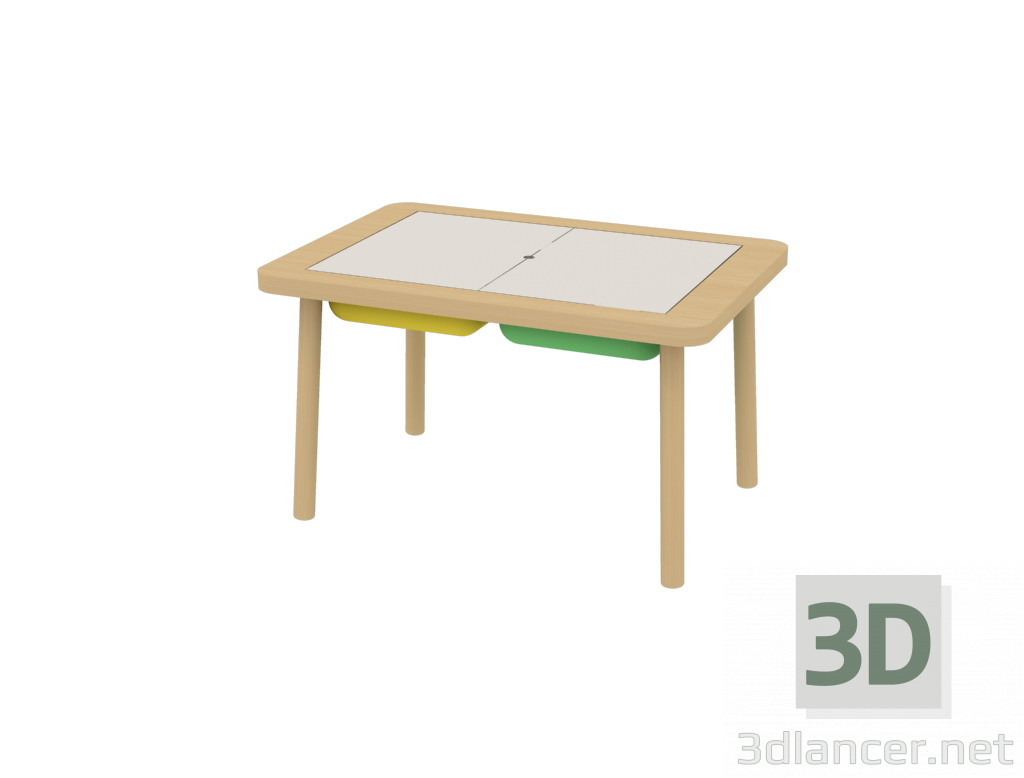 modello 3D Tavolo per bambini FLYSAT IKEA - anteprima