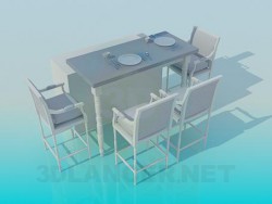 Mesa de jantar e cadeiras