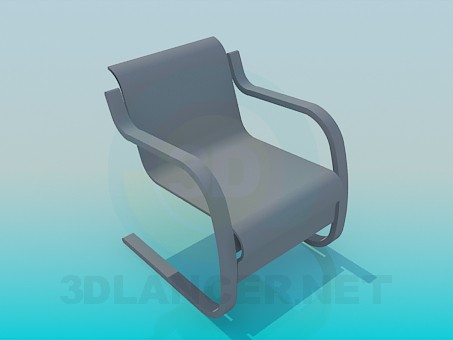 3D modeli Nouveau sandalye - önizleme